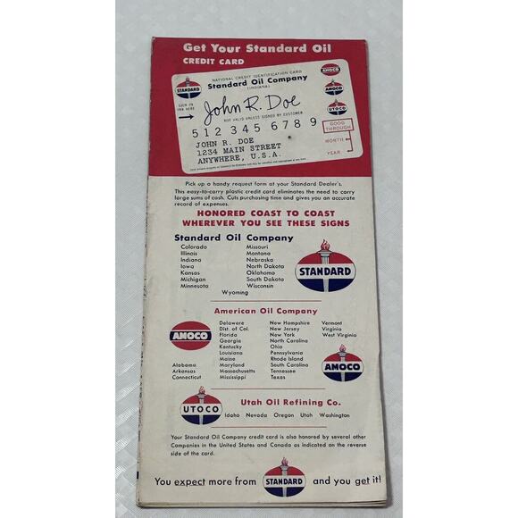 Vintage Standard Amoco Oil Company Central United States Map Advertising - Picture 2 of 13